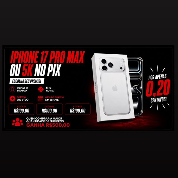 IPHONE 17 PRO MAX 256GB OU 5K NO P1X!
